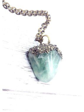 Fluorite crystal necklace